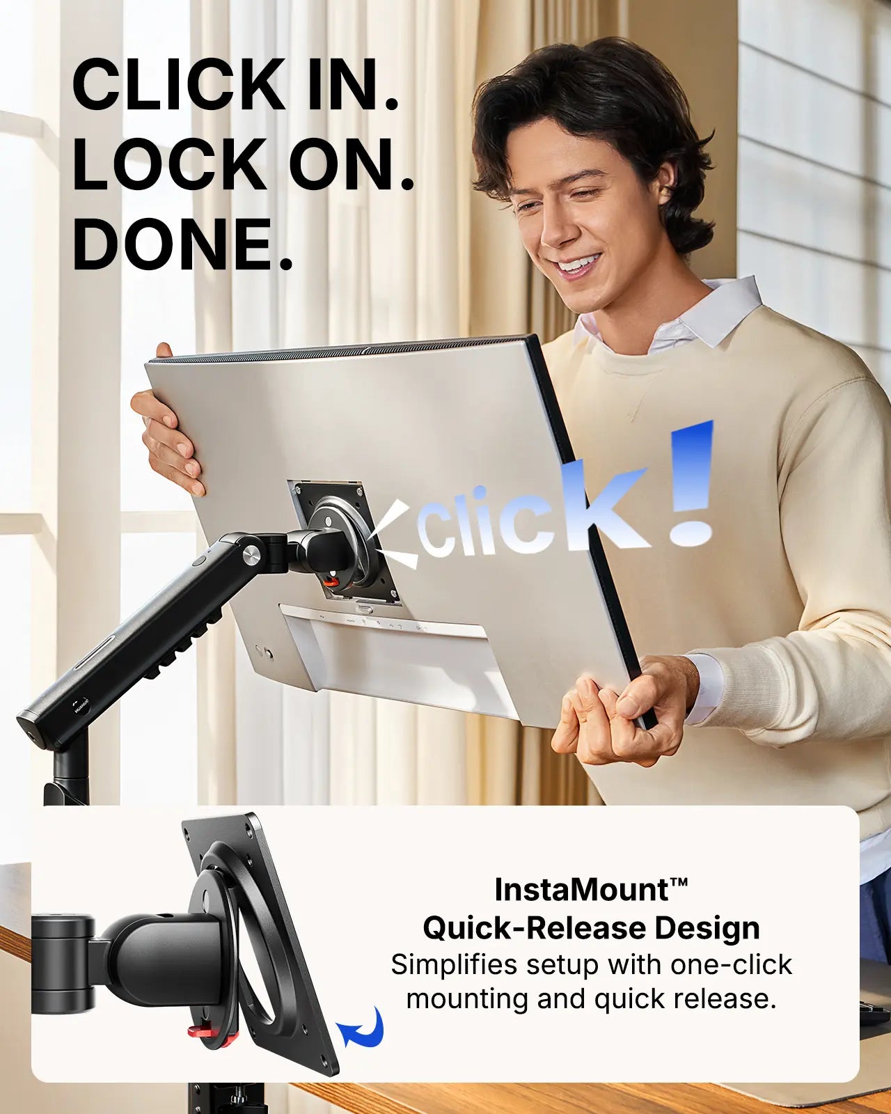 Flowlift Pro Monitor Arm – Dual & Single Screen Support (13-32”) with Mechaspring Technology, Instamount, Locksteady, and Precisionview for Optimal Gaming and Professional Use
