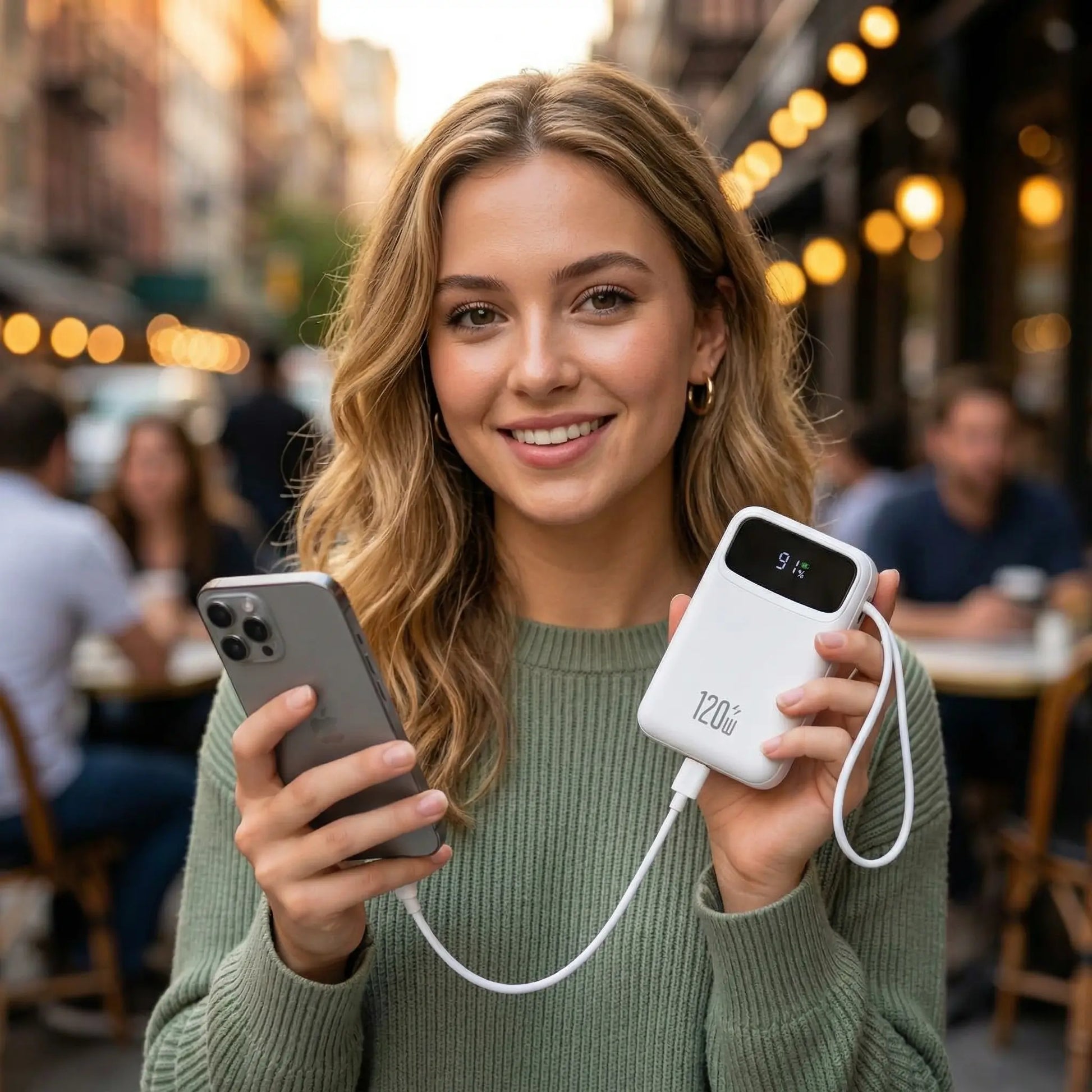 5000mAh Wireless Fast Charging Power Bank for iPhone 12–17 Pro/Pro Max, Compact and Portable Battery Pack