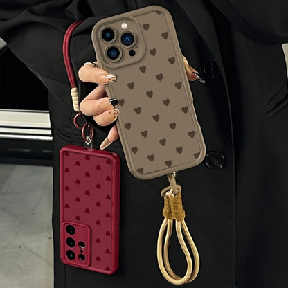 Stylish Heart Pattern Phone Case for iPhone and Samsung, Shockproof and Durable, Ideal for Girls. Model: Jy29A
