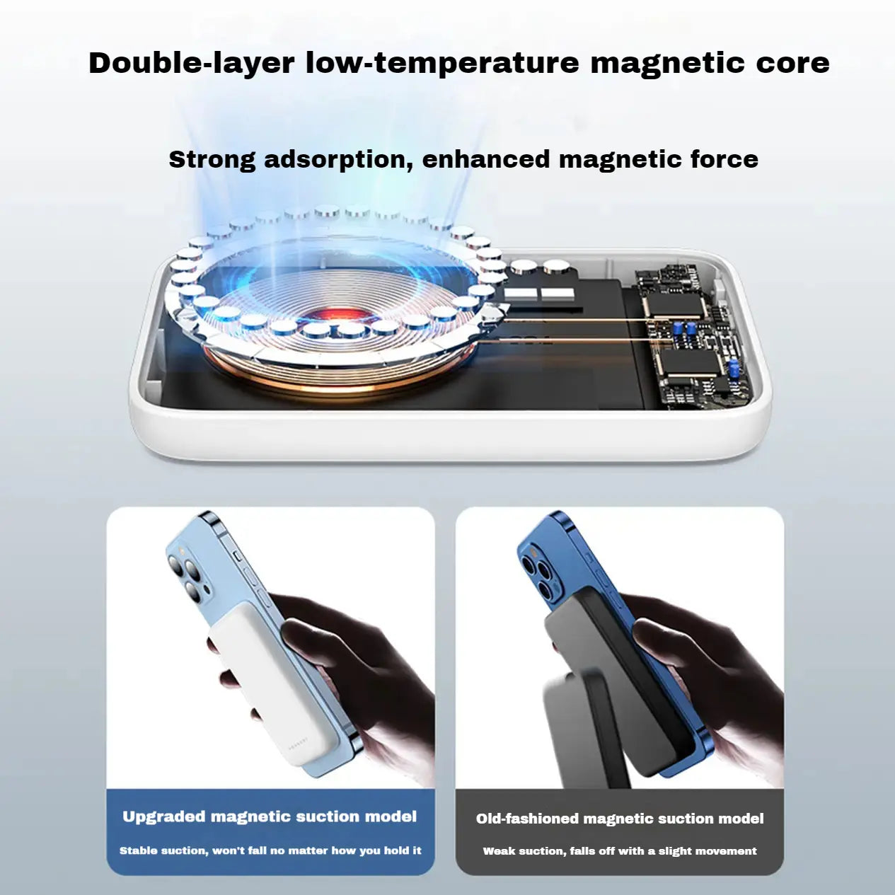 Magnetic Wireless Power Bank 10,000mAh with 15W Fast Charging - Slim Portable Charger for iPhone 12-17