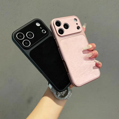 Feather-Patterned Full-Cover Leather Case for iPhone 17 Pro Max/16 Pro Max/15/14/13 - Elegant and Protective Accessory