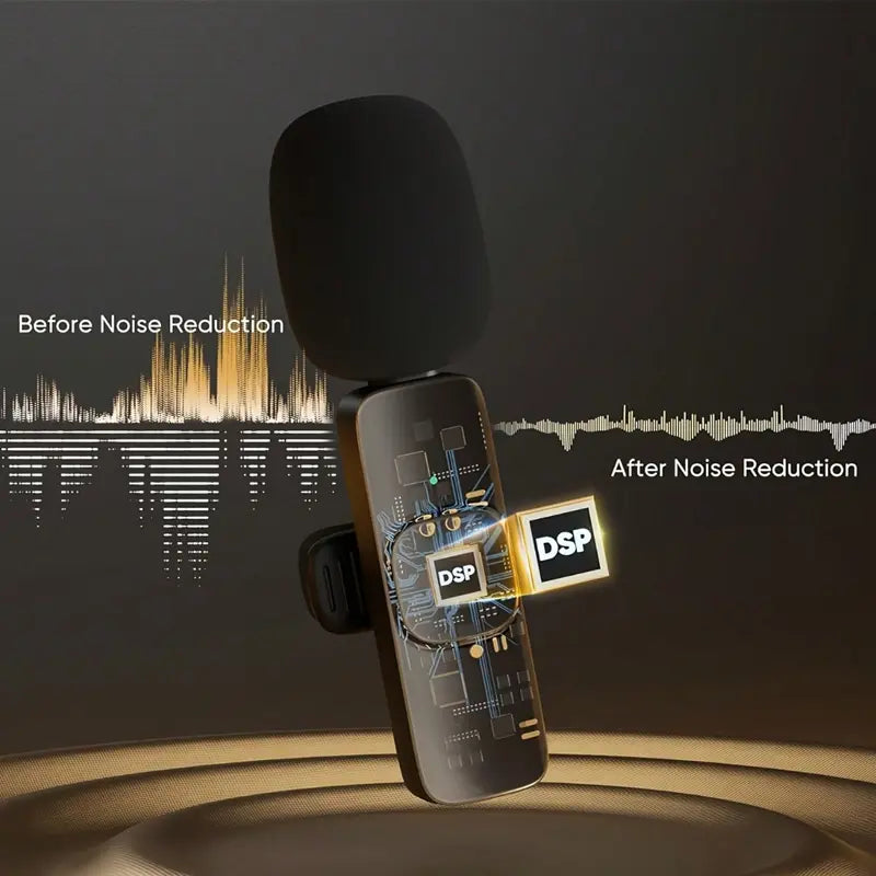 Wireless Mini Microphone Set for iPhone, Android, and iPad - High-Quality Clip-On Microphones for Recording, Live Streaming, and Vlogging with USB-C Interface