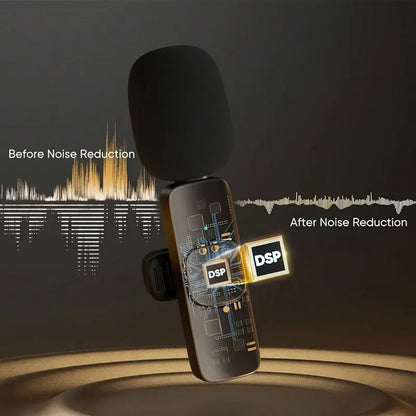 Wireless Mini Microphone Set for iPhone, Android, and iPad - High-Quality Clip-On Microphones for Recording, Live Streaming, and Vlogging with USB-C Interface