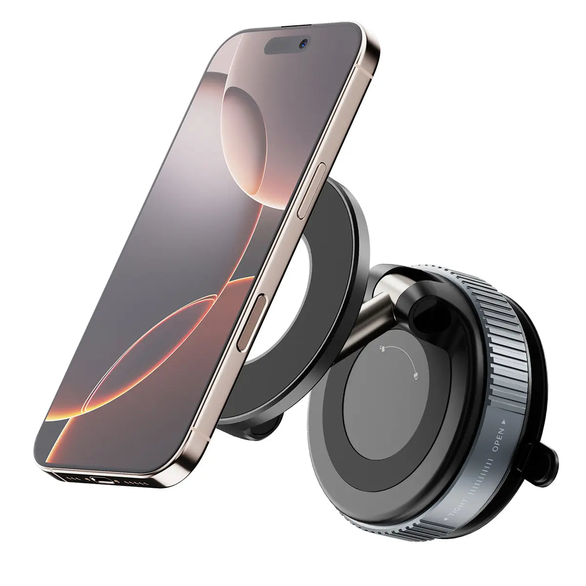 Magnetic Suction Phone Holder - Foldable and Retractable Hands-Free Mount for Car, Gym, and Smooth Surfaces, Compatible with All Smartphones