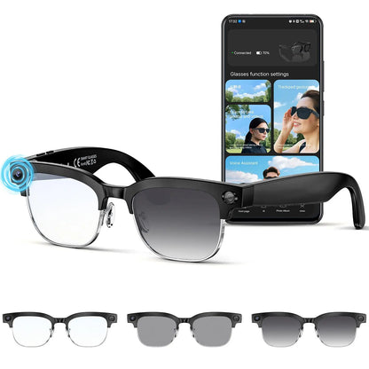 High-Definition Smart Glasses with Camera, AI Voice Control, Extended Battery Life, Object Recognition, and Real-Time Translation