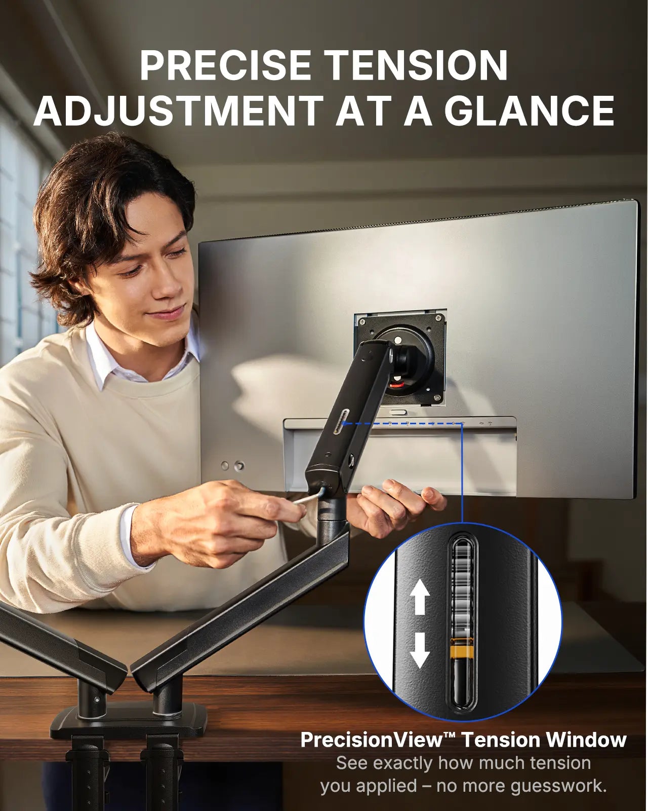 Flowlift Pro Monitor Arm – Dual & Single Screen Support (13-32”) with Mechaspring Technology, Instamount, Locksteady, and Precisionview for Optimal Gaming and Professional Use