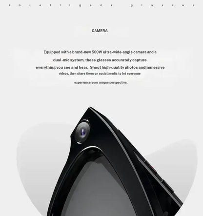 AI-Enhanced Smart Glasses with 8MP Light-Sensitive Lenses, Touch and Button Controls, Bluetooth Connectivity, Real-Time Translation, and Video Recording Features