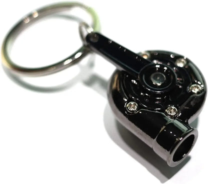 Metal Turbocharger Keychain - Spinning Mini Automotive Accessory