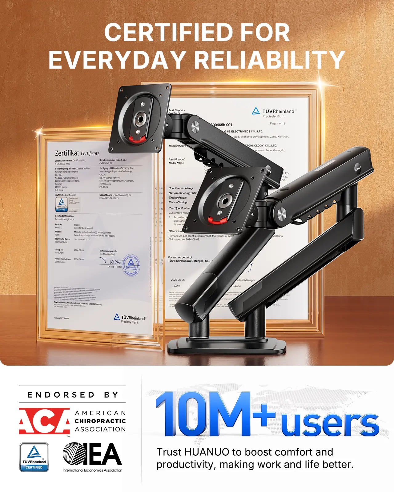 Flowlift Pro Monitor Arm – Dual & Single Screen Support (13-32”) with Mechaspring Technology, Instamount, Locksteady, and Precisionview for Optimal Gaming and Professional Use