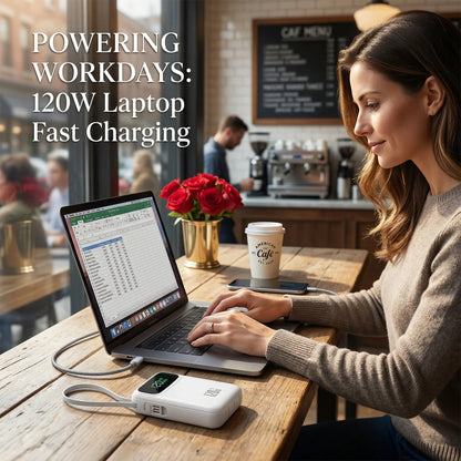 5000mAh Wireless Fast Charging Power Bank for iPhone 12–17 Pro/Pro Max, Compact and Portable Battery Pack