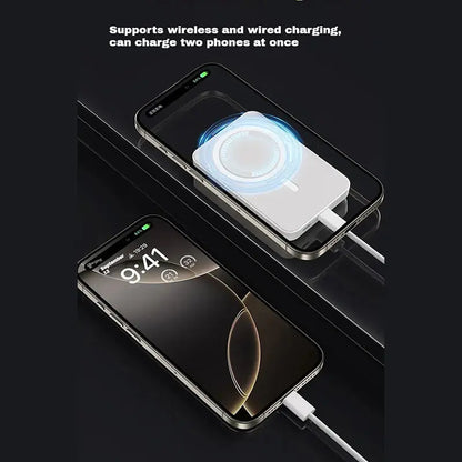 Magnetic Wireless Power Bank 10,000mAh with 15W Fast Charging - Slim Portable Charger for iPhone 12-17