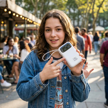 5000mAh Wireless Fast Charging Power Bank for iPhone 12–17 Pro/Pro Max, Compact and Portable Battery Pack