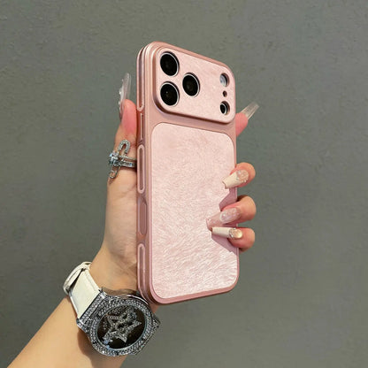 Feather-Patterned Full-Cover Leather Case for iPhone 17 Pro Max/16 Pro Max/15/14/13 - Elegant and Protective Accessory