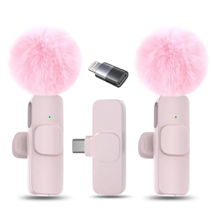 Wireless Mini Microphone Set for iPhone, Android, and iPad - High-Quality Clip-On Microphones for Recording, Live Streaming, and Vlogging with USB-C Interface