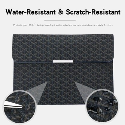 15.6-Inch Laptop Sleeve Padfolio and Document Organizer for MacBook, Notebook, and iPad - Slim, Scratch-Resistant Portfolio Case with Magnetic Closure for Office, School, and Travel - Ideal Gift for Students and Professionals