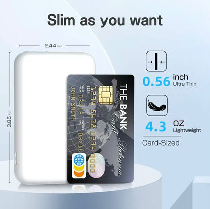 Magnetic Wireless Power Bank 10,000mAh with 15W Fast Charging - Slim Portable Charger for iPhone 12-17