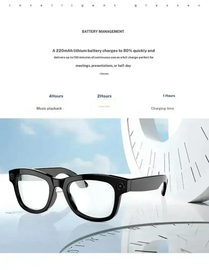 AI-Enhanced Smart Glasses with 8MP Light-Sensitive Lenses, Touch and Button Controls, Bluetooth Connectivity, Real-Time Translation, and Video Recording Features