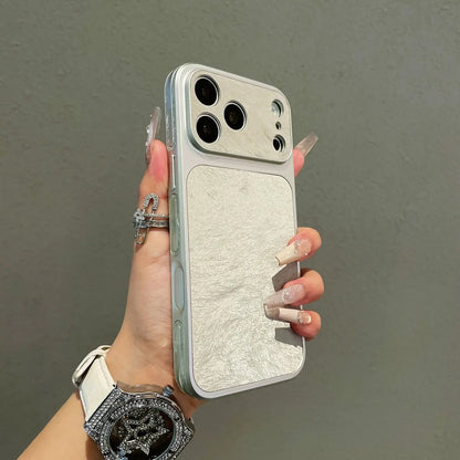 Feather-Patterned Full-Cover Leather Case for iPhone 17 Pro Max/16 Pro Max/15/14/13 - Elegant and Protective Accessory