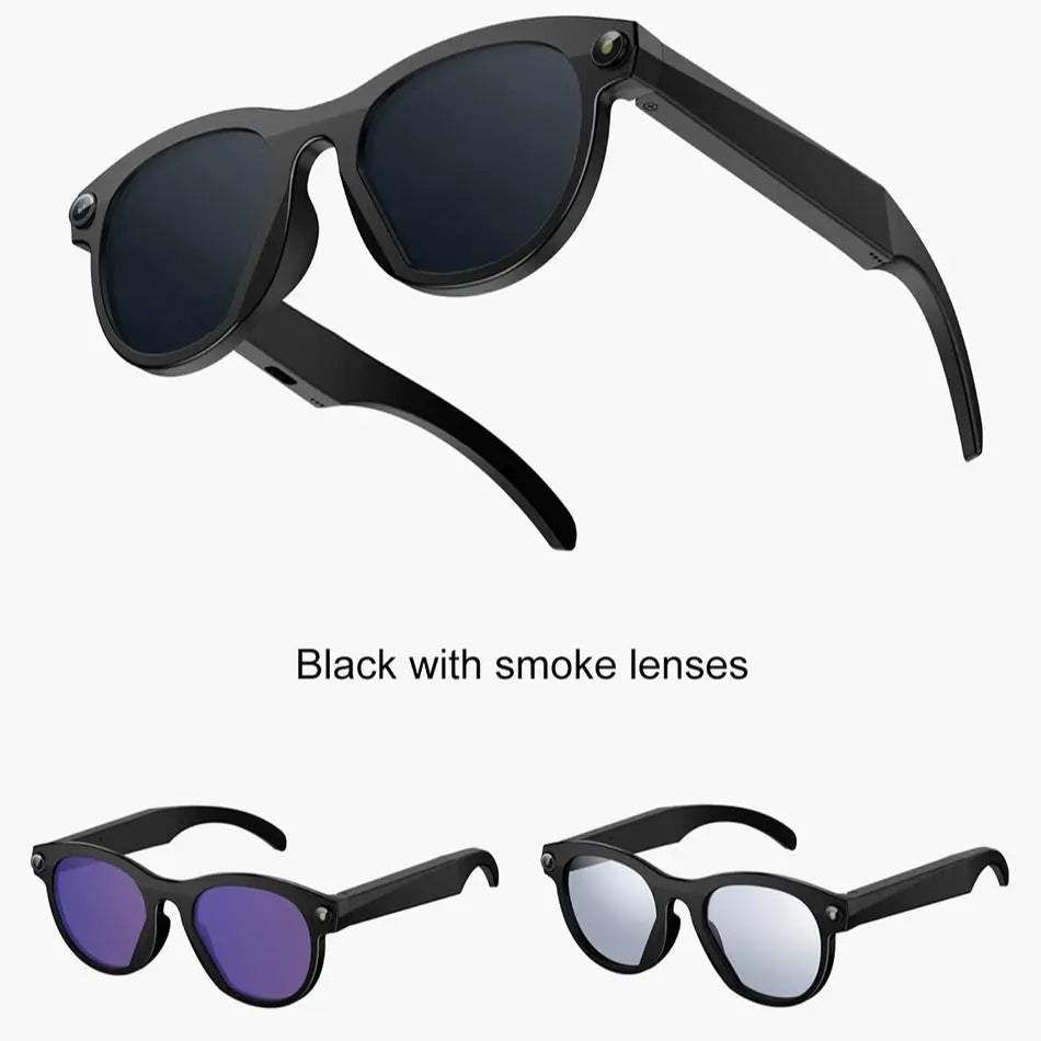 AI-Enhanced Smart Glasses with 8MP Light-Sensitive Lenses, Touch and Button Controls, Bluetooth Connectivity, Real-Time Translation, and Video Recording Features