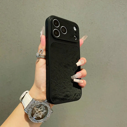 Feather-Patterned Full-Cover Leather Case for iPhone 17 Pro Max/16 Pro Max/15/14/13 - Elegant and Protective Accessory